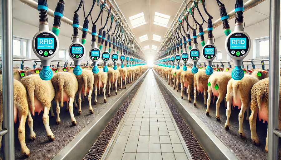 Sala de ordeño controlada por RFID